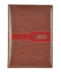 faux leather 2023 diary brown