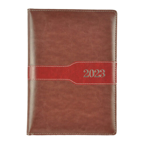 faux leather 2023 diary brown