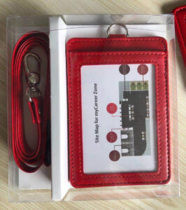 pu card holder with lanyard set