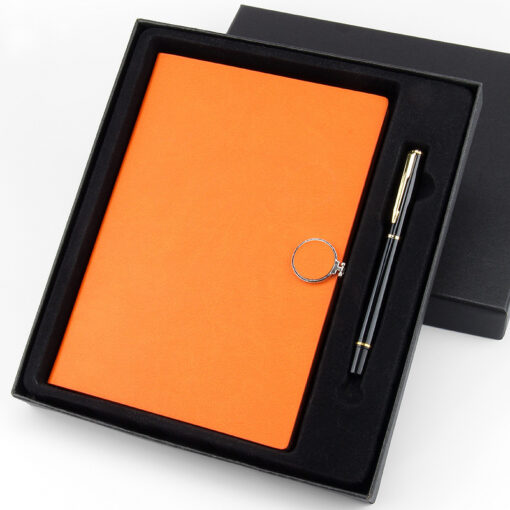 A5 round buckle notebook with pen gift set
