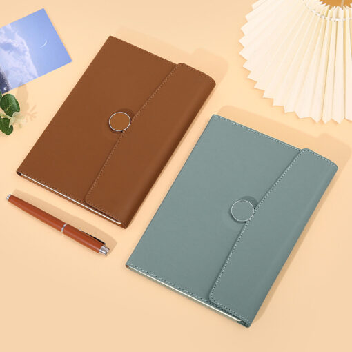 round buckle trifold notebook