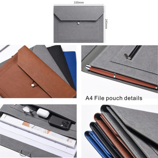 A4 file pouch details