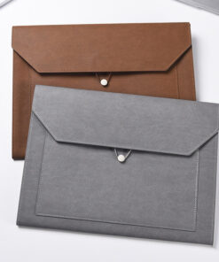 grey pu business pouch