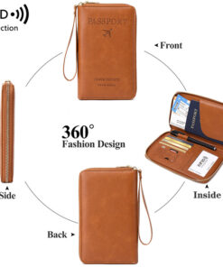 travel passport cover with zipper