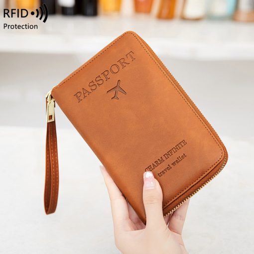 zipper travel passport wallet