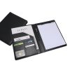 Professional black A4 conference folder with notepad