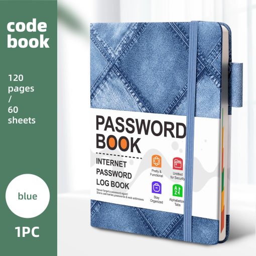 travel-friendly password book with quick-access tabs