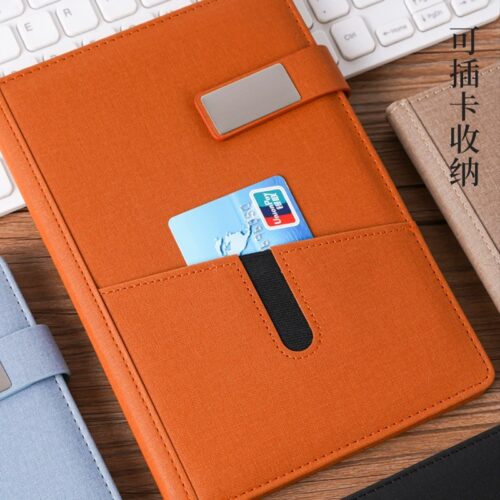 Branded corporate notebook with logo