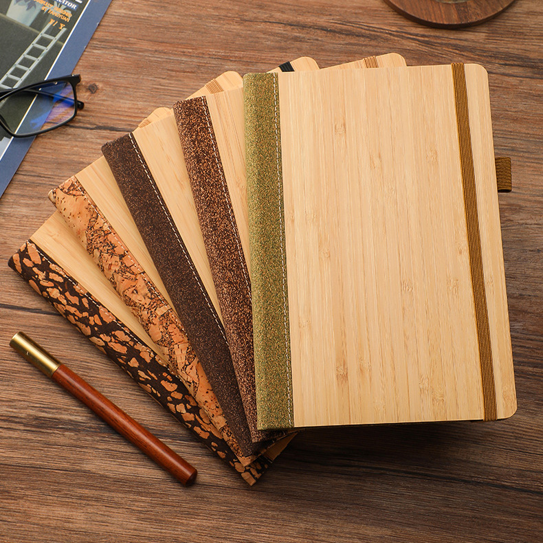 bamboo notebook bamboo cork notebook with band closure