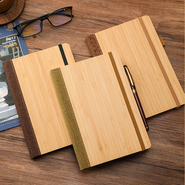 eco friendly bamboo cork notebook natural bamboo cover notebook in multiple colors