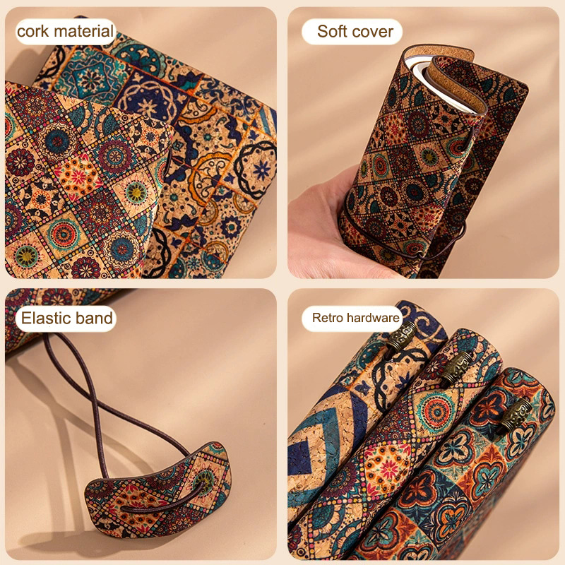 retro notebook with details bohemian journal