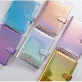 6 colors macaron binder cover laser dot